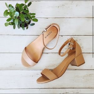 Torrid Faux Leather Low Block Heel Sandal